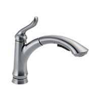 DELTA LINDEN SINGLE HANDLE PULL OUT KITCHEN FAUCET STAINLESS STEEL  4353-AR-DST  