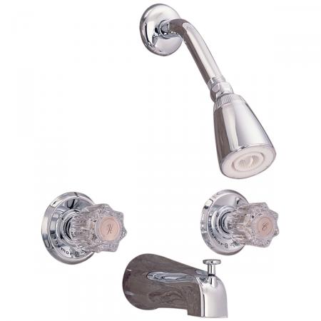 TAYMOR TUB/SHWR FAUCET SUNGLOW 2 HANDLE CHROME 06-9907
