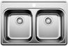BLANCO STAINLESS STEEL KITCHEN SINK-ESSENTIAL 2.0 1HOLE DOUBLE BOWL