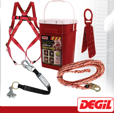 DEGILL ROOFER'S FALL PROTECTION KIT 100-254 LBS