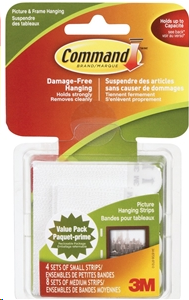 COMMAND SMALL AND MEDIUM PICTURE HANGING STRIPS VALUE PACK
