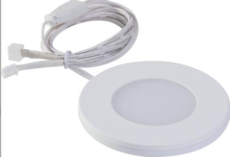 SLIM LED PUCK LIGHT WITH WHITE MAGNETIC FACEPLATE WHITE 1PK 3000K