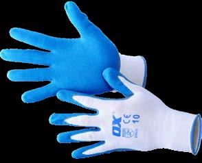 OX POLYESTER LINED NITRILE GLOVE LG 5/PK