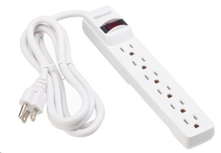 POWER BAR 6 OUTLET  6' CORD OVERLOAD PROTECTION