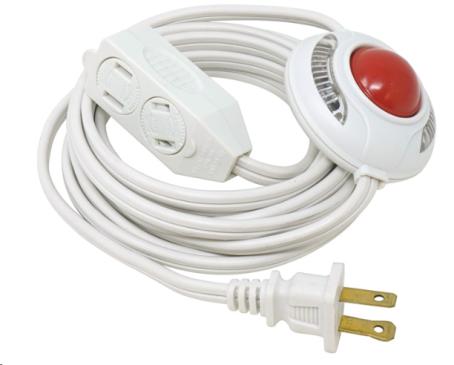 INDOOR FOOT SWITCH POWER CORD 16/2 X 3M WHITE