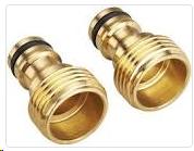 BRASS MALE FAUCET COUPLING QUICK CONNECT 2PK WITH O-RINGS