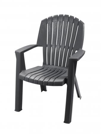 CAPE COD HIGH BACK STACKING CHAIR - GREY