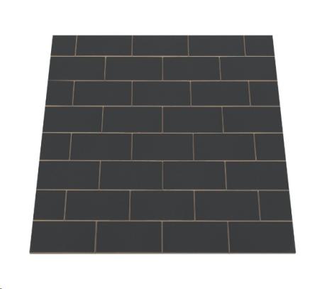 ESSENTIAL 3X6 SUBWAY TILE GLOSSY CARBONE