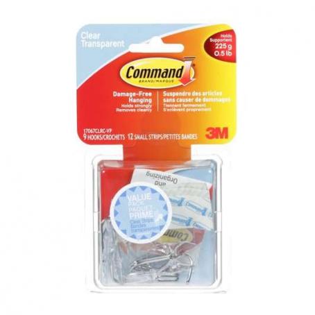 COMMAND SMALL WIRE HOOKS VALUE PACK CLEAR