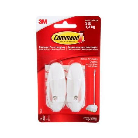 COMMAND WIRE HOOKS WHITE