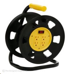 EXTENSION CORD STORAGE REEL 4 OUTLETS