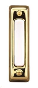 HEATHCO WIRED PUSH BUTTON PLASTIC POLISHED BRASS