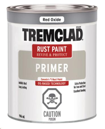 TREMCLAD RUST PRIMER - 946ML - RED OXIDE