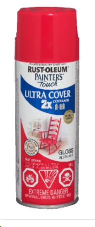 PAINTER'S TOUCH ULTRA COVER 2X - GLOSS APPLE RED AEROSOL