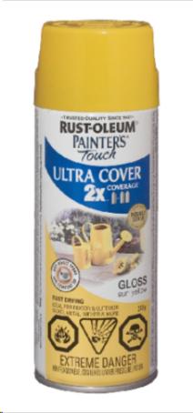 PAINTER'S TOUCH ULTRA COVER 2X - GLOSS SUN YELLOW AEROSOL