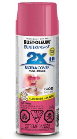 PAINTER'S TOUCH ULTRA COVER 2X - GLOSS BERRY PINK AEROSOL
