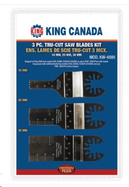 KING TRU-CUT OSCILLATING WOOD SAW BLADES 3 PC  KW-4805