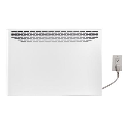 UNIWATT 1500W - 120V CONVECTOR HEATER - WHITE - BUILT IN ELECTRONIC THERMOSTAT PLUG