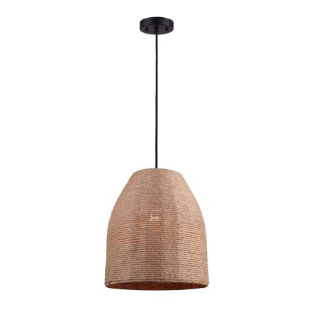 AUBRIE - MATTE BLACK WITH ROPE PENDANT LIGHT 60W 12
