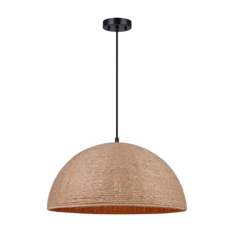 AUBRIE - MATTE BLACK WITH ROPE PENDANT LIGHT 3X60W 20