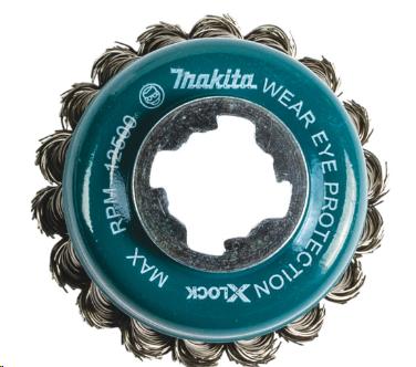 MAKITA X-LOCK 3-1/8” KNOT WIRE CUP BRUSH STAINLESS STEEL