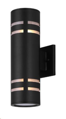 TAY OUTDOOR BLACK/STAINLESS STEEL 2LT DOWN LIGHT