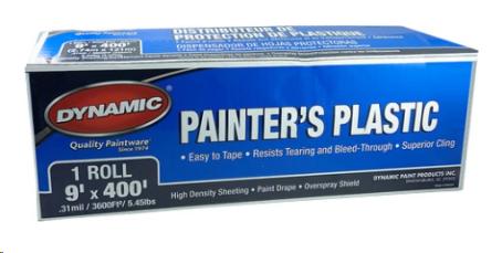 PAINTER'S PLASTIC 9'X400' .31ML DROP SHEET