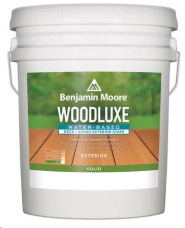 WOODLUXE WATER BASED DECK  SIDING EXT STAIN WHITE SOLID  5 GALLON