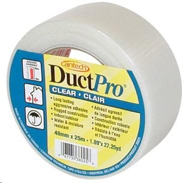 CLEAR DUCTPRO DUCT TAPE 25M       